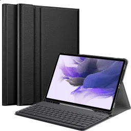 microware Keyboard Case for Samsung Galaxy Tab S7 FE 12.4 inch 2021 (SM-T730/T733/T736/T738) & Tab S7 Plus 2020 with S Pen Holder, Slim Stand Cover Detachable Wireless Bluetooth Keyboard Bluetooth Handheld Tablet Keyboard-picture-35