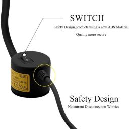 betlex 10W Sewing Machine Light With 30 LED's,Magnetic Mounting Base Working Lamp For Home Study,Reading Book Lamp,Bedside Lamp,Flexible,Night Work ,Desk light, 360 Degree Movable Lamp With Toggle Switch – Black Color -(Indian Plug ) Study Lamp image 2