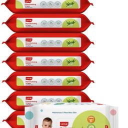 Paraben Free wipes for baby with Aloe Vera, Fragrance Free (Pack of 10)-39