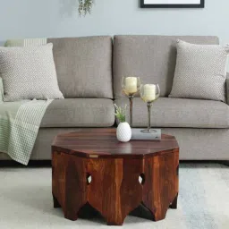 mudramark from pepperfry Damayanti Sheesham Wood Coffee Table in Scratch Resistant Honey Oak Finish-picture-33
