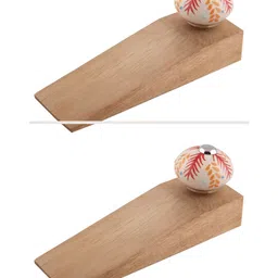 Indianshelf Brown & White 2 Pieces Ceramic Door Stopper to Keep Door Open (Red)-25