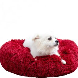 The round donut pet bed is perfect for indoor Dog's, puppies Cats S Pet Bed S Pet Bed-image-98