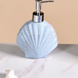 Nestasia Blue & Silver-Toned Textured Ceramic Soap Dispenser-27