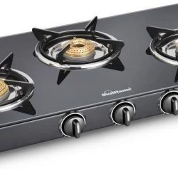 3B PRIME XL BK Gas Stove, Powder Coated Toughened Glass Top 3 Burner Glass Manual Gas Stove-image-13