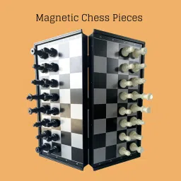 gowcimash Magnetic Chessboard Game set with Foldable, Storage Case for Travel 22.6 cm Chess Board image 2