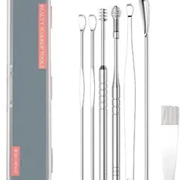 7PCS Ear Wax Remover Stainless Steel Earpick Removal Kit tool with Storage Box-image-69