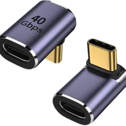 microware USB C Male to Female Adapter, 90 Degree Right Angle and Up Down Adapter USB Adapter-11