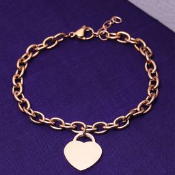 Yellow Chimes Rose Gold Stainless Steel CharmBracelet-image-42