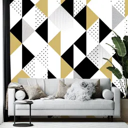 Wallpics White & Black Abstract Printed Mural Wallpaper-image-7