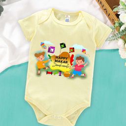 Babywish Infants Printed Cotton Bodysuit-image-100