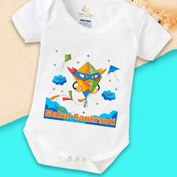 Babywish Infants Graphic Printed Cotton Makar Sankranti Special Bodysuit-image-28