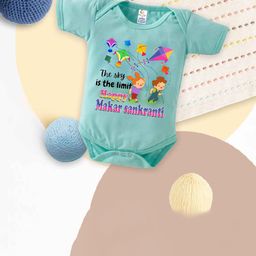 Babywish Infants Printed Cotton Makar Sankranti Special Bodysuit-image-93