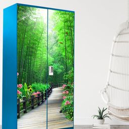 WallDaddy Green Botanical Printed Wardrobe Door Wallpaper-19
