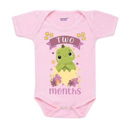 KNITROOT Infant Kids Pink & Yellow Printed Cotton Bodysuit-image-89