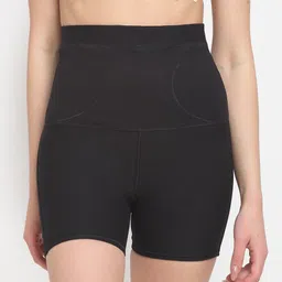Sugathari Women Black Solid High Waist Tummy and Thigh Shapewear-image-86