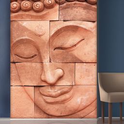 999Store Brown Stones and Buddha Mural Self-Adhesive Wallpaper-picture-11