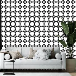 Wallpics Black & White Printed Self Adhesive Wall Sticker-picture-29