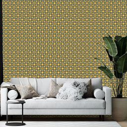 Wallpics Yellow & Blue Abstract Printed Self-Adhesive Wallpaper-picture-10