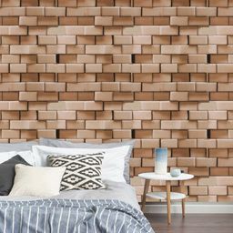 Jaamso Royals Beige Brick Design Self-Adhesive Wallpaper-image-66