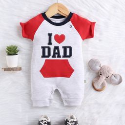 Moms Love Infant Boys Printed Cotton Romper-image-95