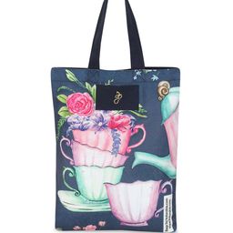 KOLOROBIA Floral Printed Structured Pure Cotton Shopper Bag-42