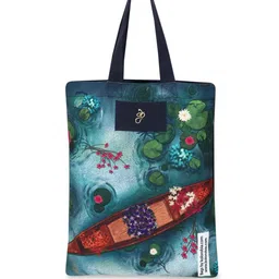 KOLOROBIA Graphic Printed Structured Pure Cotton Shopper Bag-3