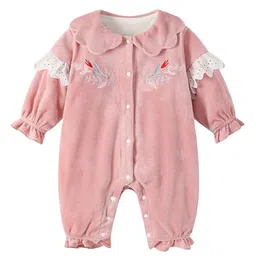 StyleCast Infant Girls Pink Round Neck Rompers-image-62