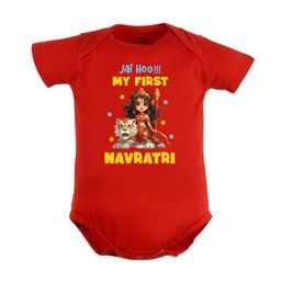 FFLIRTYGO Infants Durga Puja Special Printed Pure Cotton Bodysuit-image-56
