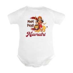 FFLIRTYGO Infant Kinds Durga Puja Special Printed Pure Cotton Bodysuit-image-68