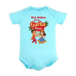 FFLIRTYGO Infant Kids Durga Puja Special Printed Pure Cotton Bodysuit-image-97