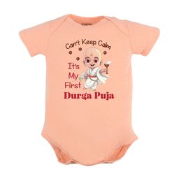 FFLIRTYGO Kids Durga Puja Special Printed Pure Cotton Bodysuit-image-81