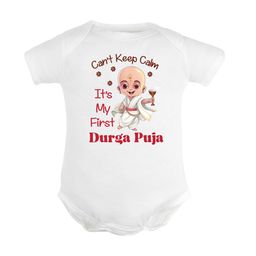 FFLIRTYGO Infants Durga Puja Special Printed Pure Cotton Bodysuit-picture-20
