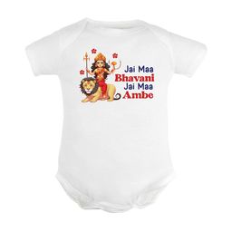 FFLIRTYGO Infants Durga Puja Special Printed Pure Cotton Bodysuit-picture-30