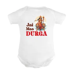 FFLIRTYGO Kids Durga Puja Special Printed Pure Cotton Bodysuit-image-83