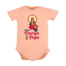 FFLIRTYGO Kids Durga Puja Special Printed Pure Cotton Bodysuit-image-88