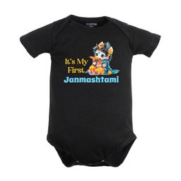 FFLIRTYGO Infant Kids Janmashtmi Print Pure Cotton Bodysuit-image-83