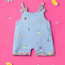 Nauti Nati Infant Girls Embroidered Pure Cotton Rompers-image-93