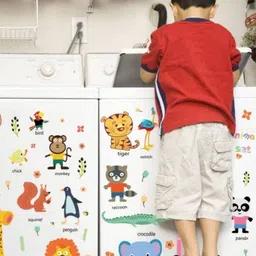 Jaamso Royals Animal Printed Self Adhesive Wall Sticker-48