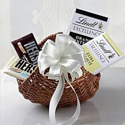 Lindt Chocolates Cane Basket Hamper-image-2