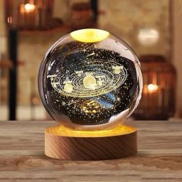 Hip 3D Solar System Glass Ball LED Lamp Light Table Lamp-image-75