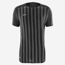 Men Football Jersey Shirt Viralto- - Black with Grey Stripes-image-8