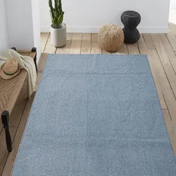 Saral Home Blue Solid Modern Anti-Slip Carpet-11