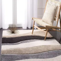 Asad Emporium Rugs Grey & Cream Abstract Printed No Shreding Carpet-13