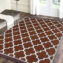 Sparrow world Mustured & White Ethnic Motifs Printed Carpet-98
