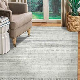 saraswatii global Charcoal Geometric Hand-Tufted Carpets-21