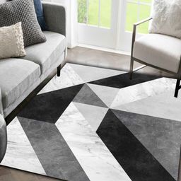 Sparrow world Red Bohemian Anti-Skid Polyester Carpet-56