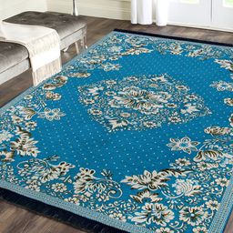 ZESTURE Blue Ethnic Motifs Printed Carpet-43