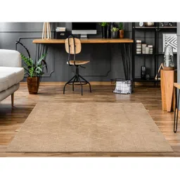 Saral Home Beige Solid Cotton Carpet-image-33