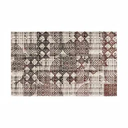 MODEFE Beige & White Abstract Anti-Skid Rectangular Carpet image 4