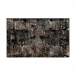 MODEFE Black & White Abstract Anti-Skid Rectangular Carpet image 4